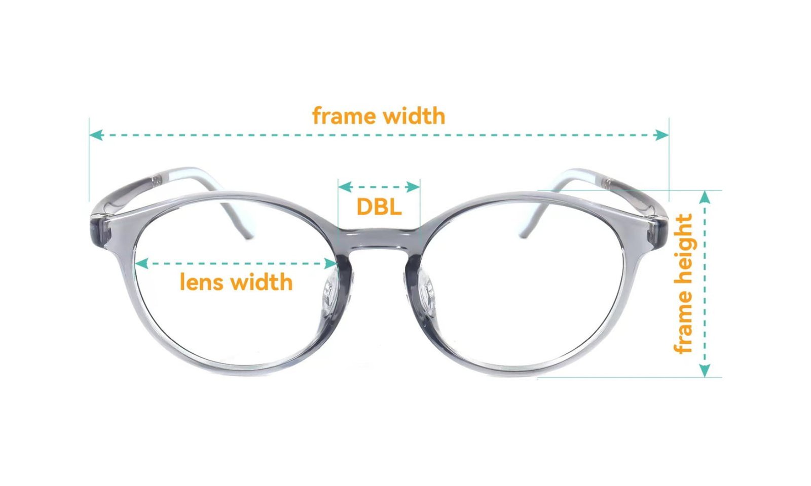 Kids eyewear frame front view, centered