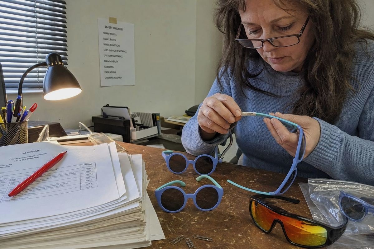 CPSIA Import Requirements CPSIA compliance checklist covering testing, labeling, and CPC requirements for children's sunglasses (ID#3)