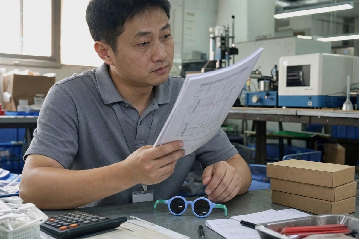 ANSI Z80.3 test data proving UV protection in kids' sunglasses (ID#1)