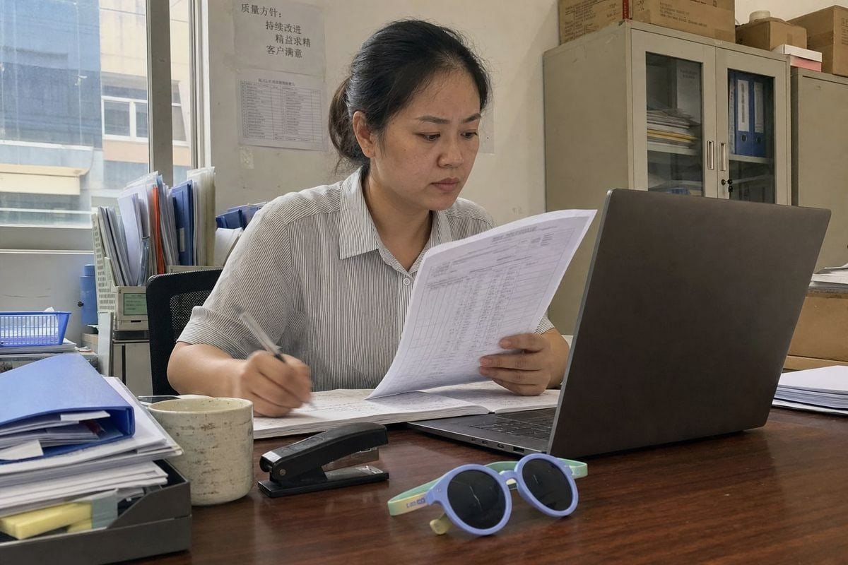 Checking authenticity of a kids' sunglasses supplier's CE certificate and documentation (ID#2)