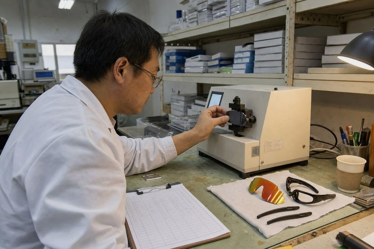 Third-party lab report verifying UV protection and lens category for AS/NZS 1067.1:2016 compliance (ID#3)