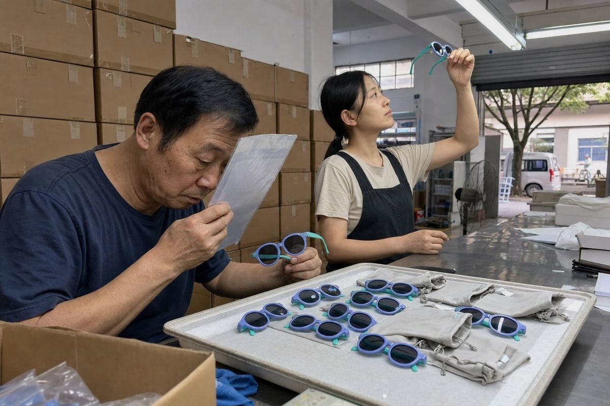Warning signs of fake compliance certificates from sunglasses suppliers (ID#5)