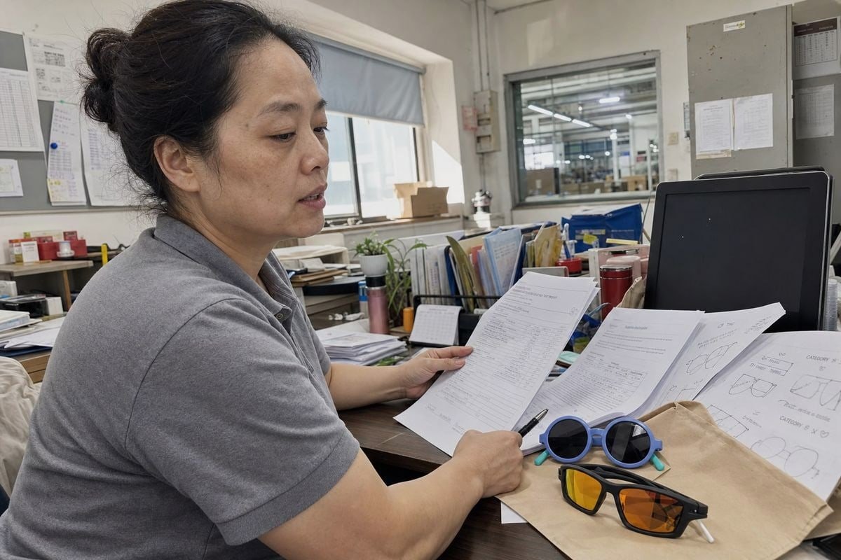 AS/NZS 1067.1 compliance documents Australian eyewear distributors must verify and retain (ID#1)