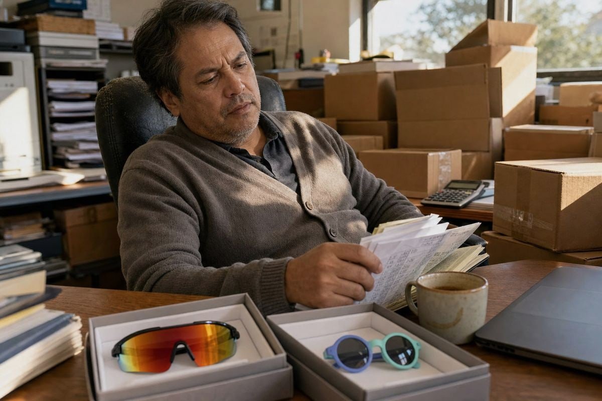 Kids sunglasses business owner weighing credit insurance versus self-insuring bad debt risk (ID#1)