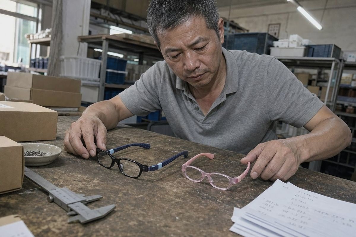 Comparing material options from suppliers for kids' optical frame collections (ID#1)