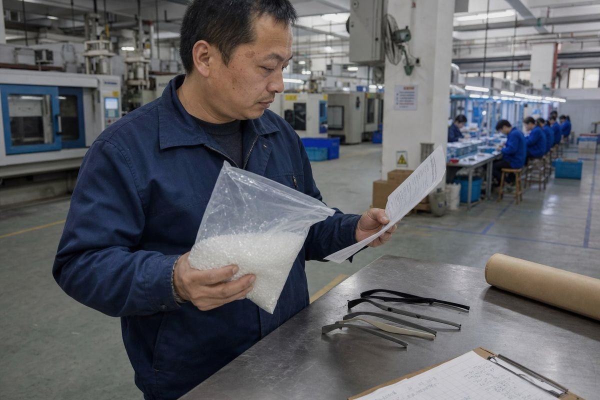 Verifying raw materials used in kids optical frames production (ID#1)