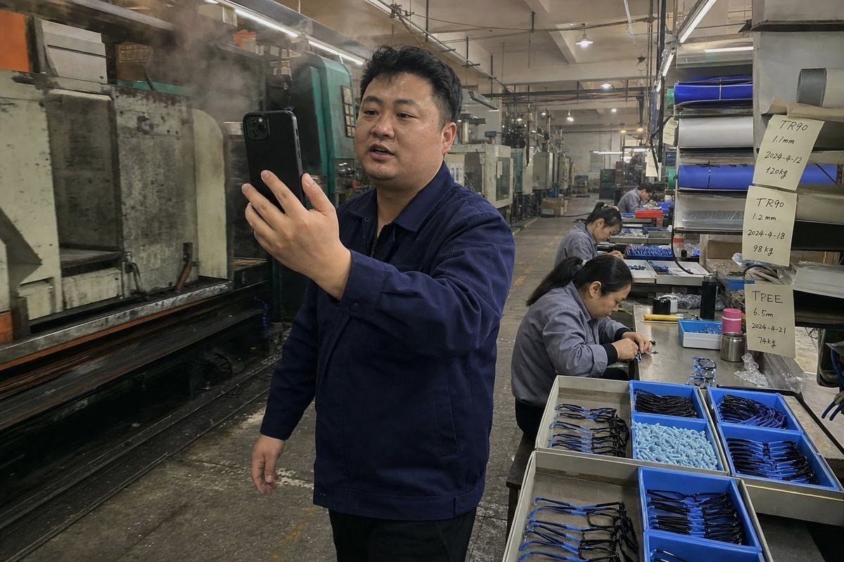 Factory Verification Process Confirming factory workshop and workforce through license checks and live video walkthroughs (ID#2)