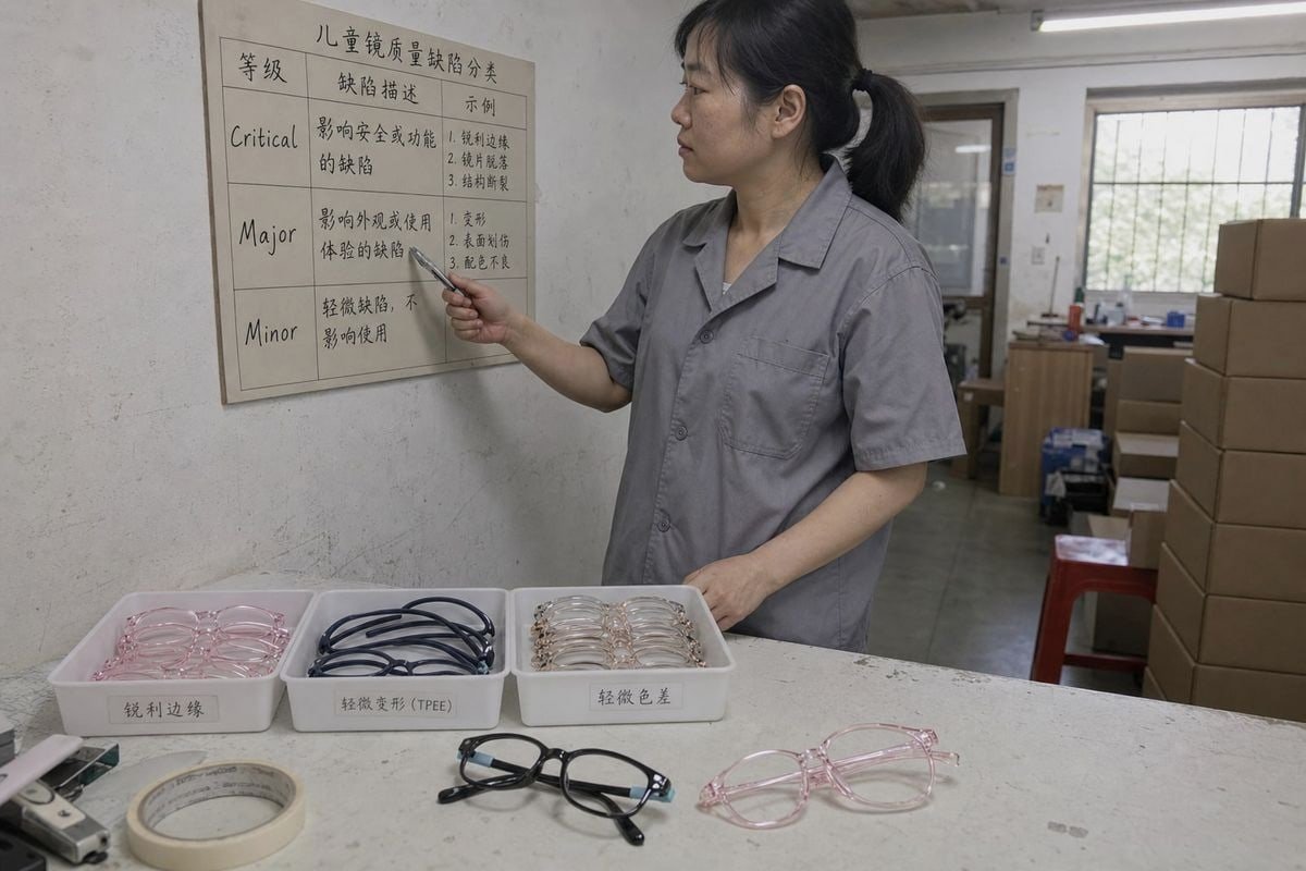 Minor vs Serious Defects Distinguishing minor cosmetic flaws from serious safety-risk defects in kids' eyewear (ID#3)