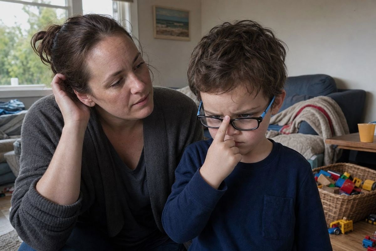 Kids Eyewear Retention Needs Signs a child needs eyewear straps or grips including frequent slipping and readjusting (ID#2)