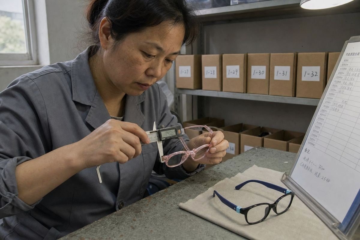 Golden sample and AQL standards defining acceptable quality before bulk kids' eyewear orders (ID#3)