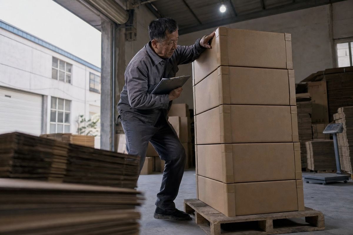 Carton Labeling and Handling Carton labeling with fragile marks, stacking limits, and handling arrows reducing shipping damage (ID#4)
