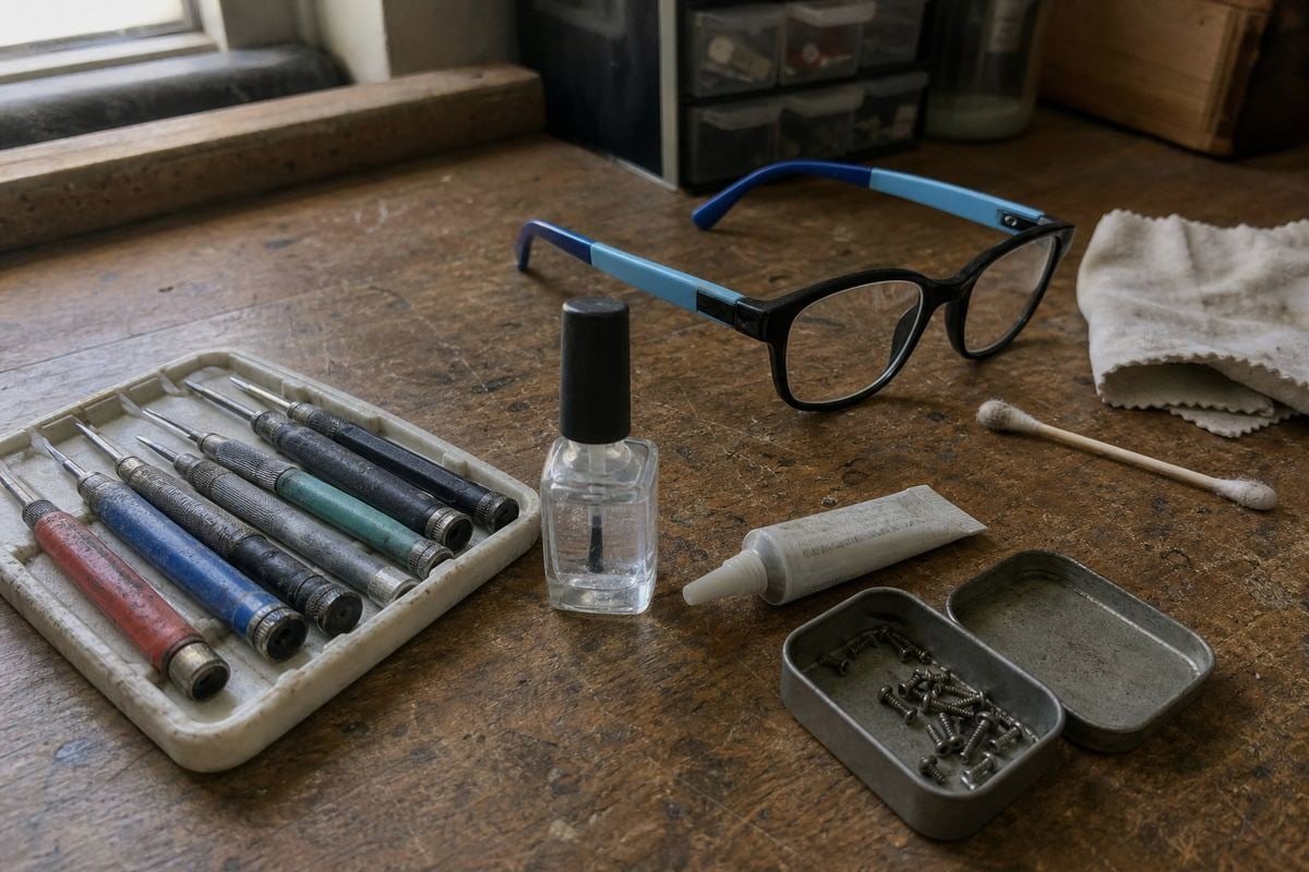 Manufacturer testing kids' eyewear hinges for durability to prevent recurring loose screw problems (ID#5)