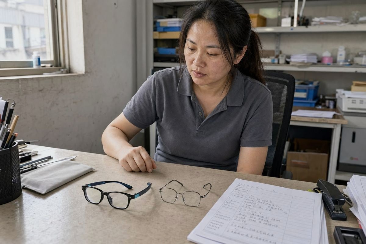HS Code 9003 classification chart for plastic and metal kids' optical frames (ID#2)