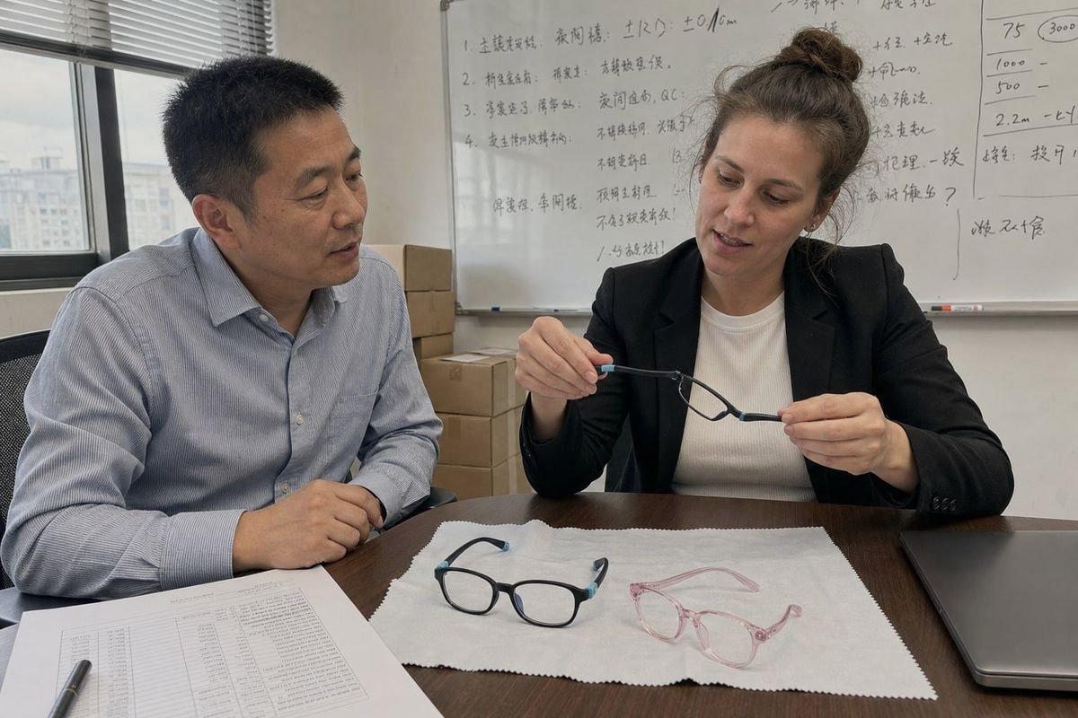 Negotiating a long-term supply deal for fragile kids optical frames with manufacturers (ID#1)