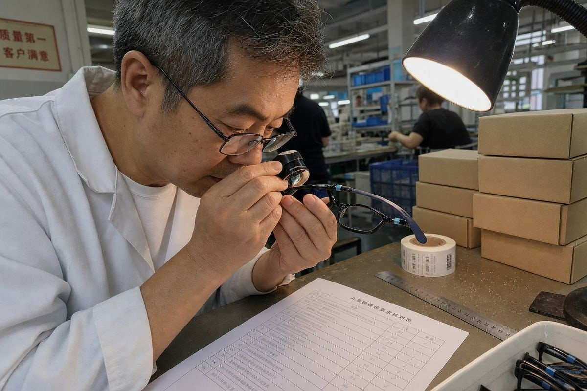 Ensuring retail-ready kids optical frames with correct tags and barcodes every shipment (ID#5)
