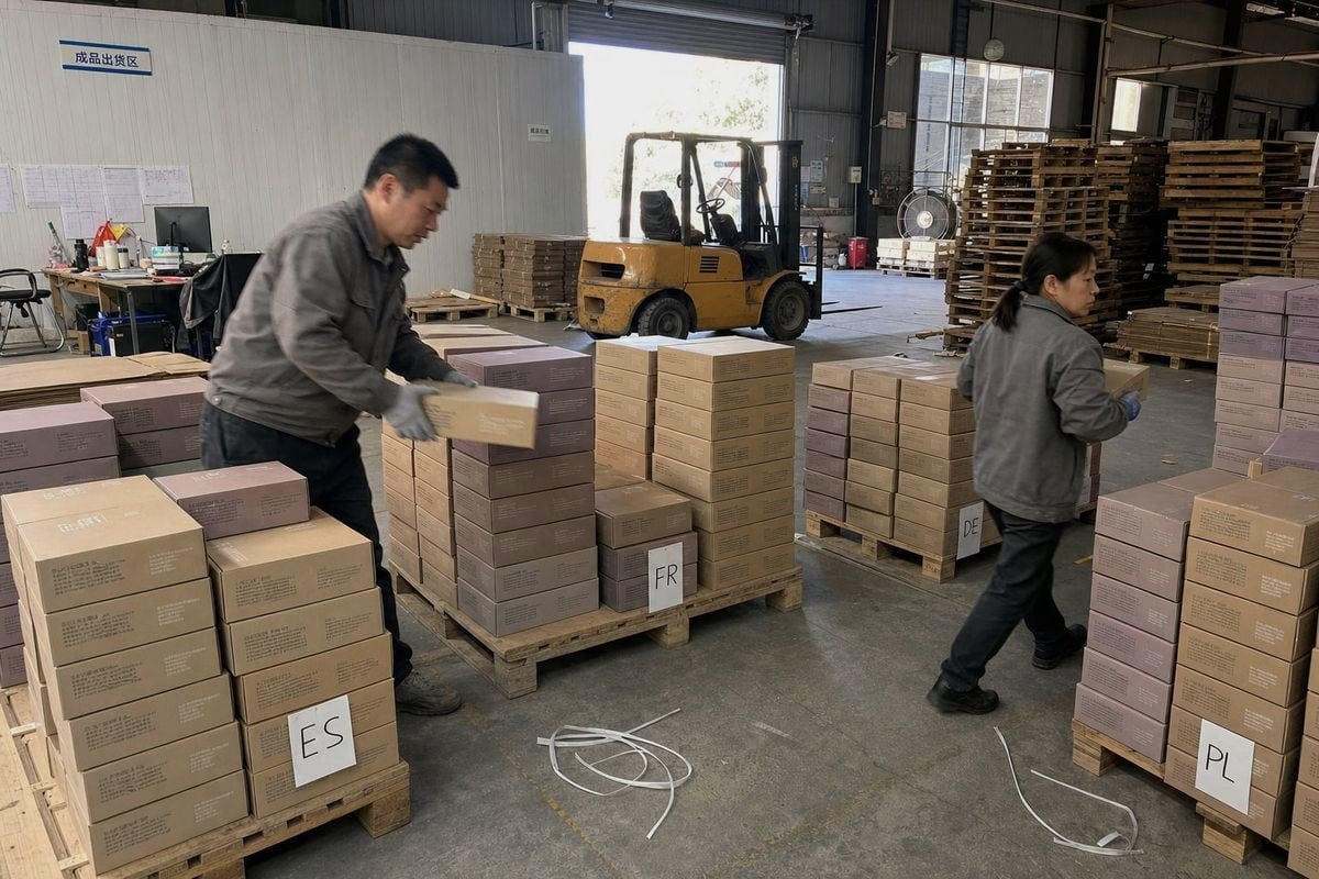 Manufacturer collaboration process ensuring accurate multi-language eyewear packaging on first attempt (ID#5)