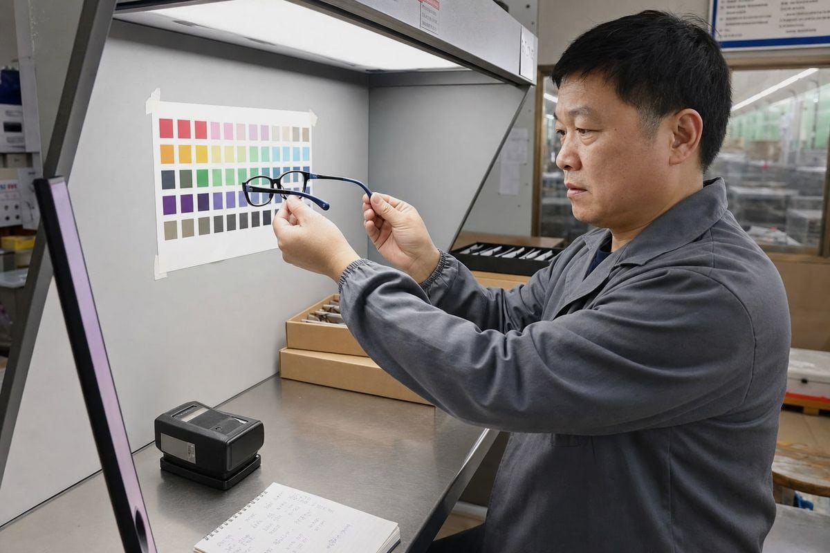 Guide to verifying kids optical frames 3D model color and gloss accuracy (ID#1)