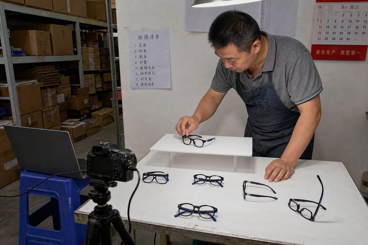 Multi-angle detail shots showing kids optical frame design and construction (ID#1)