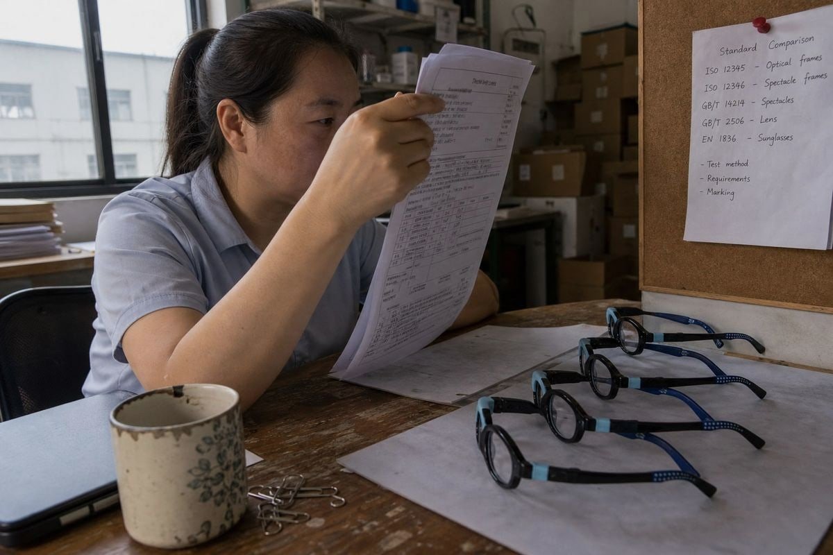 Checklist for verifying kids optical frames meet ANSI Z80.5 supplier compliance requirements (ID#2)