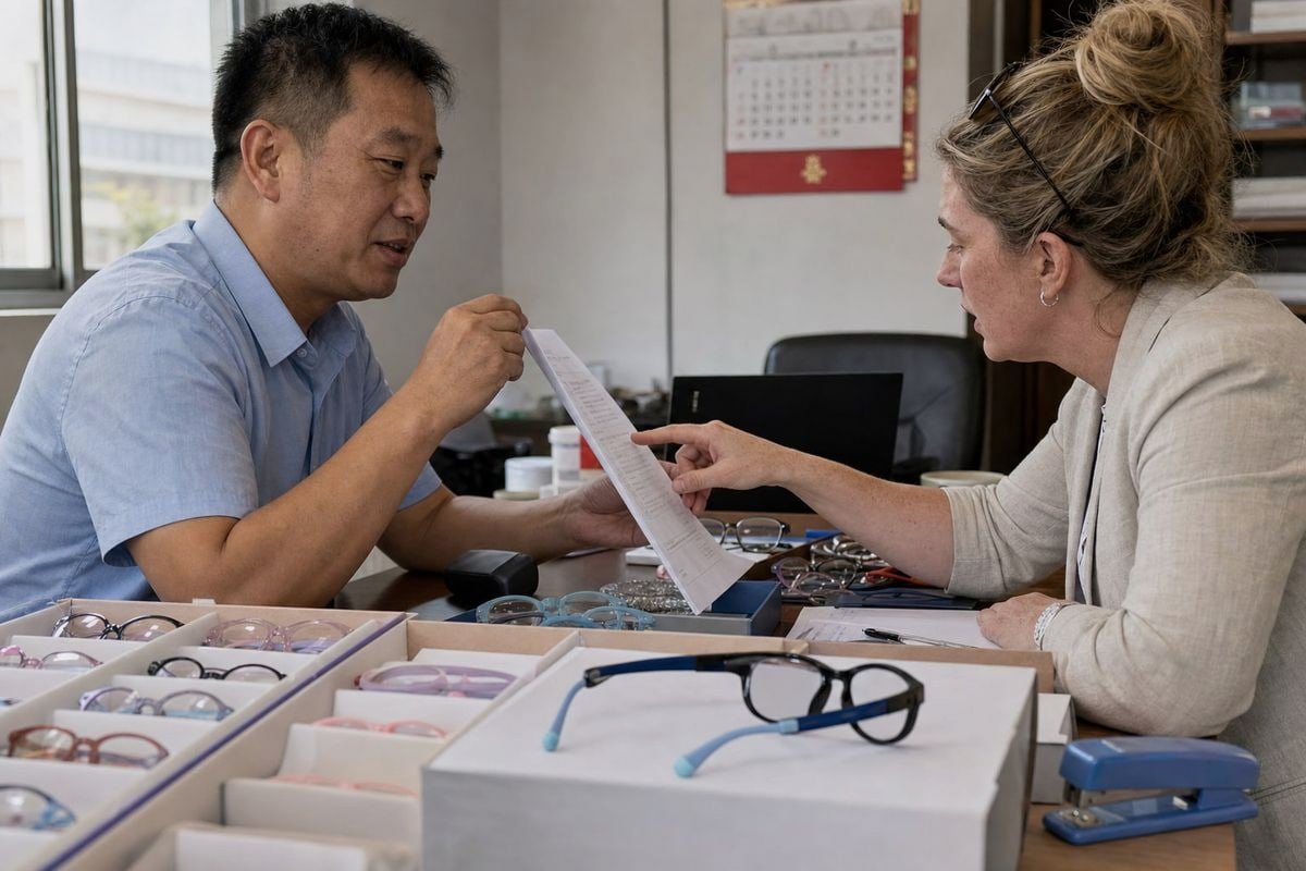 TR90 and TPEE plastic frames qualify for zero duty under ChAFTA HS code 9003.11 (ID#5)