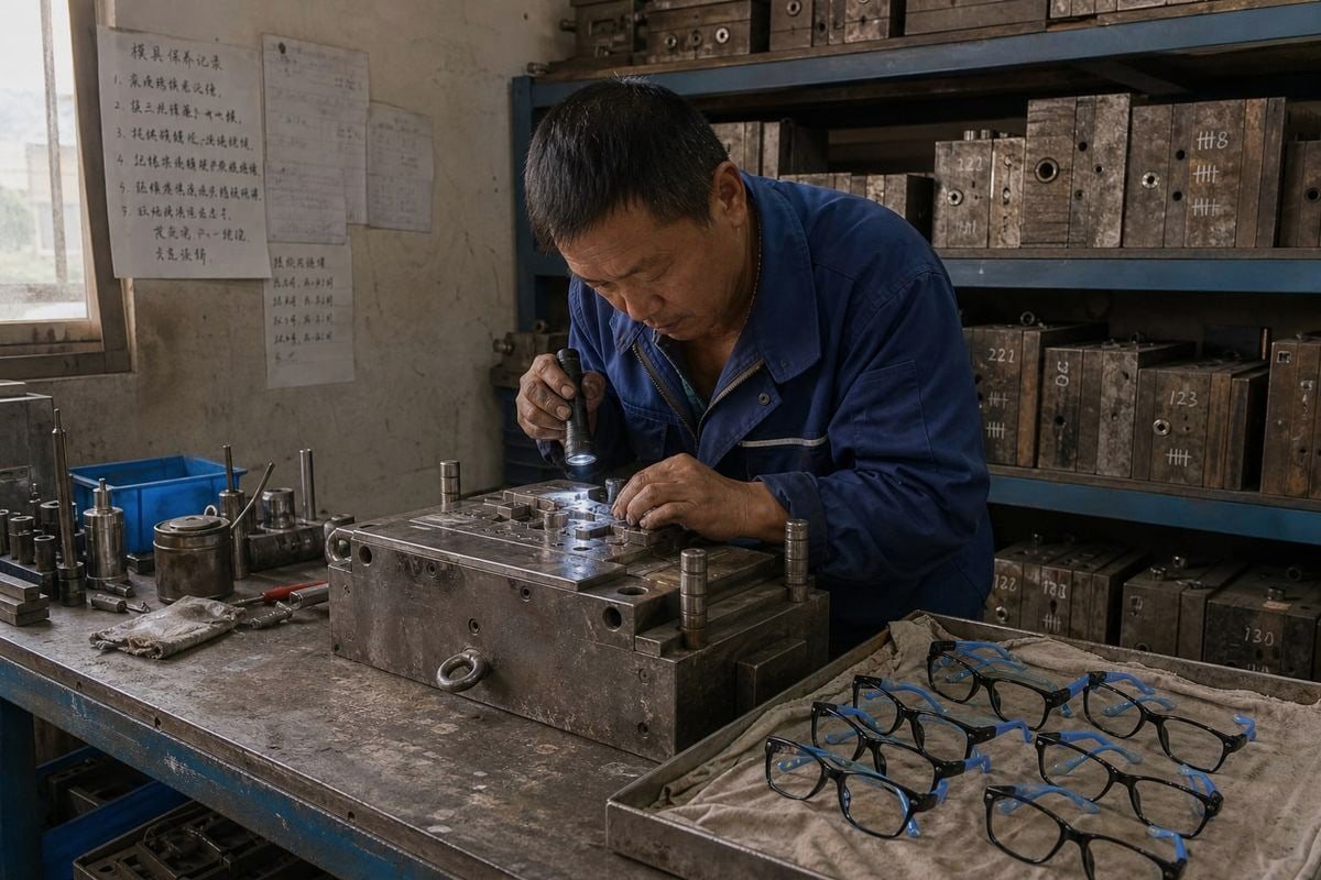 Kids optical frame mold ownership determines factory or buyer control rights (ID#1)