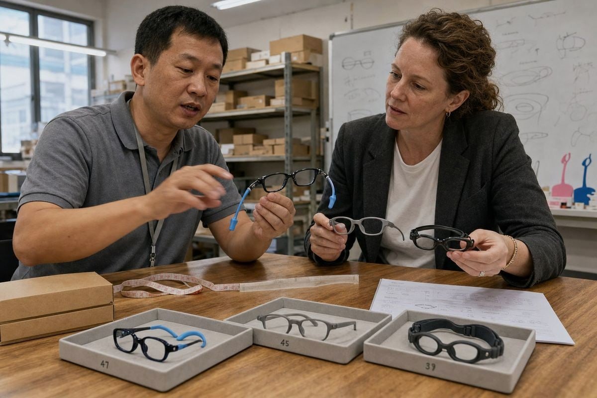 Comparing cable, straight, and strap temple designs for kids optical frames (ID#1)
