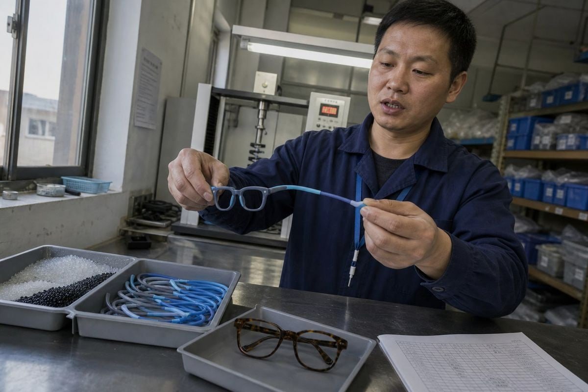 Durable materials like TR90 and titanium for long-lasting kids eyewear frames (ID#3)