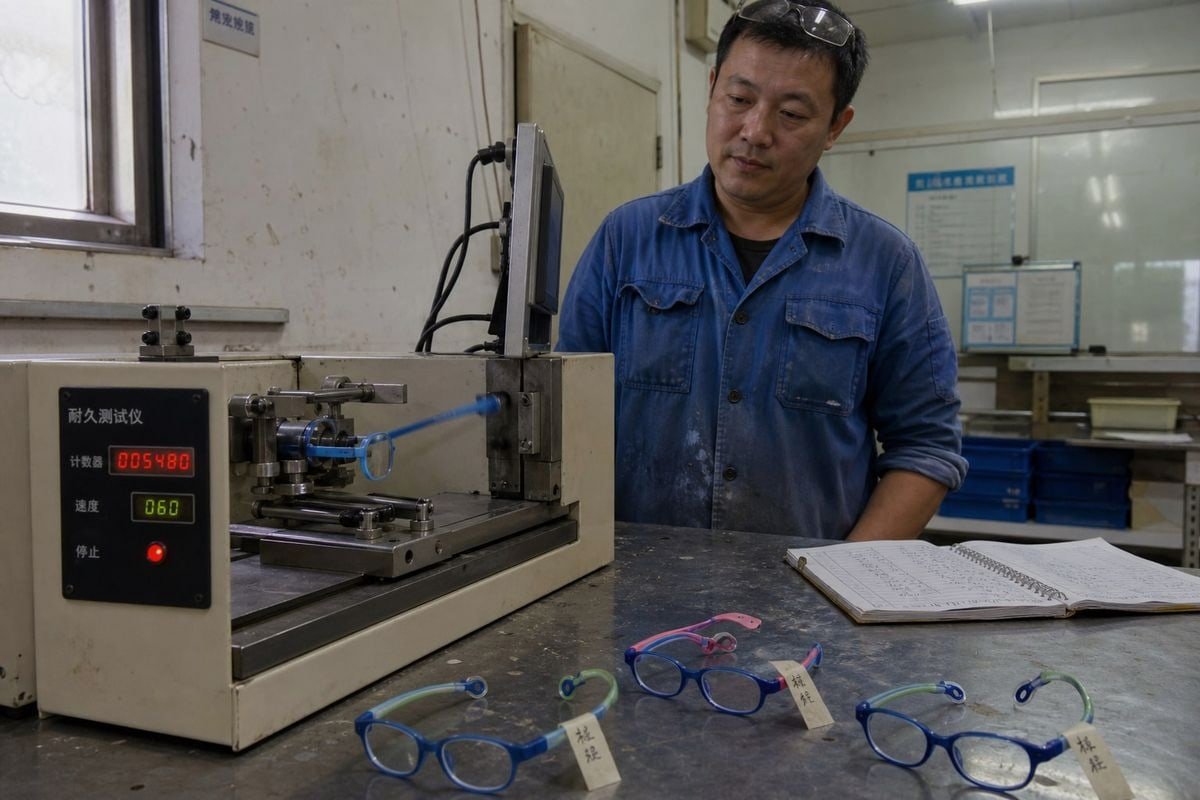 Most Durable Frame Coating Durability test showing IP treatment's superior hardness and scratch resistance for active kids' frames (ID#3)