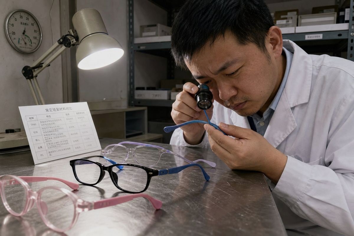 TR90 and TPEE frames whitening from UV, heat, humidity, and chemical exposure (ID#2)