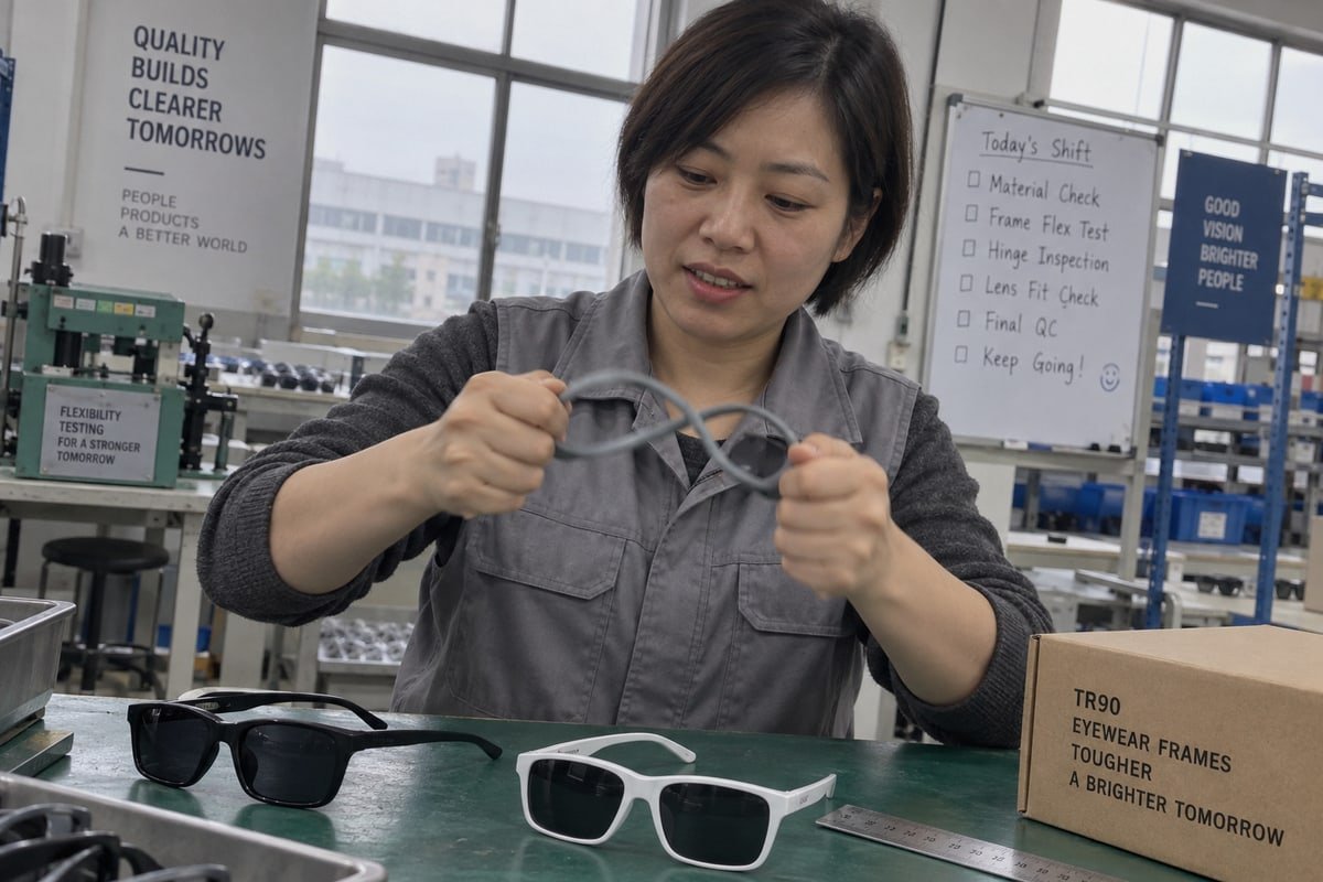 Open-mold sunglasses styles allowing brands to choose materials without new tooling investment (ID#5)