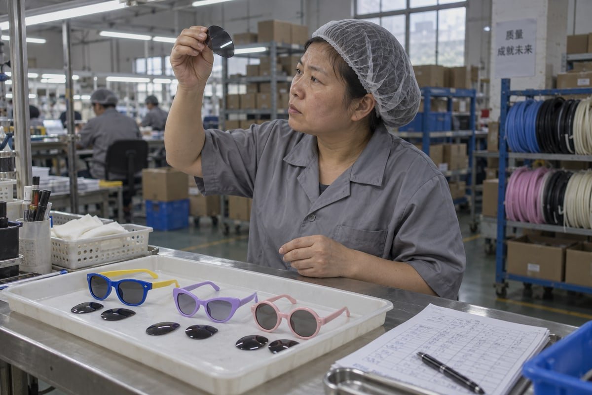 Comparison of PC and acrylic lens materials in TPEE kids sunglasses (ID#1)