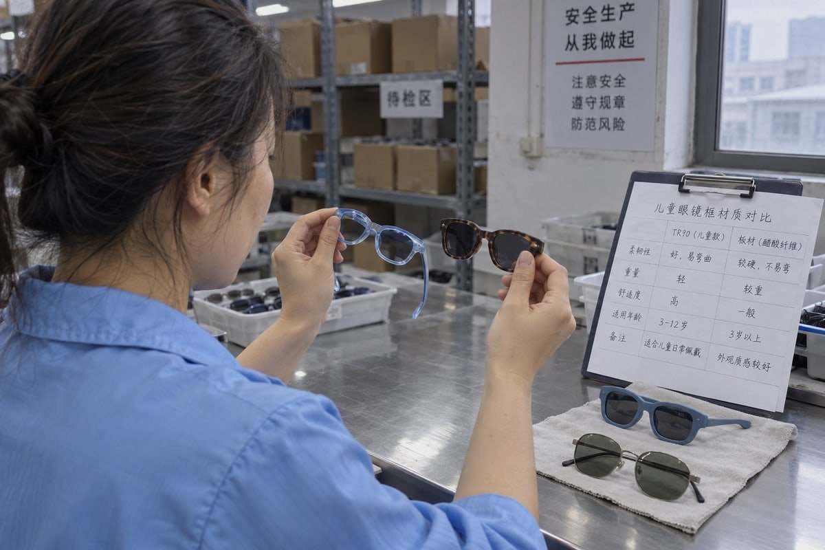 TR90 vs Regular Plastic TR90 thermoplastic polyamide flexibility compared to regular plastic frames (ID#2)