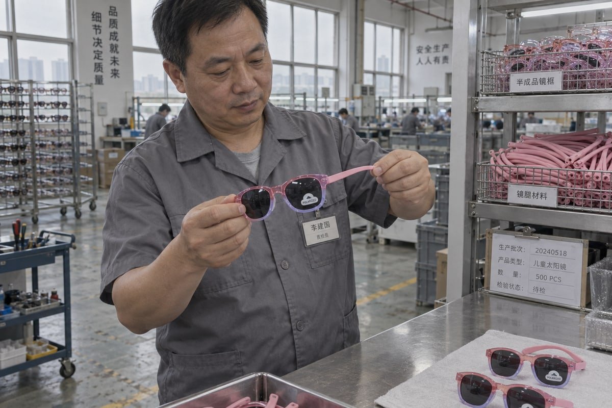 TPEE role compared to soft rubber and silicone in TR90 kids sunglasses (ID#1)