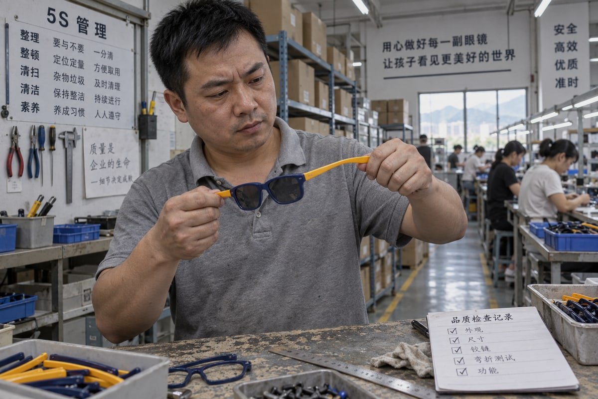 Guide to identifying genuine TR90 versus disguised PC or PP kids' sunglasses (ID#1)