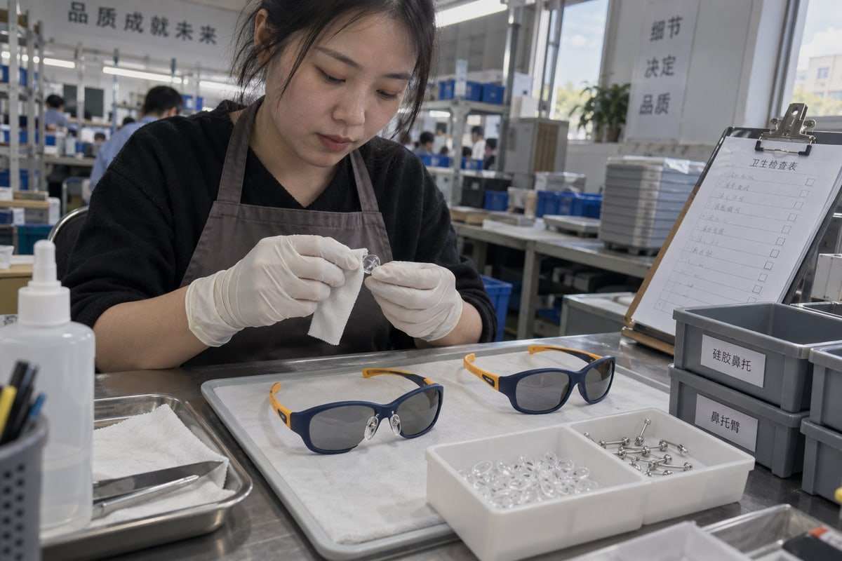 Choosing a Supplier Selecting a reliable OEM factory to customize nose bridge options for kids sunglasses lines (ID#5)