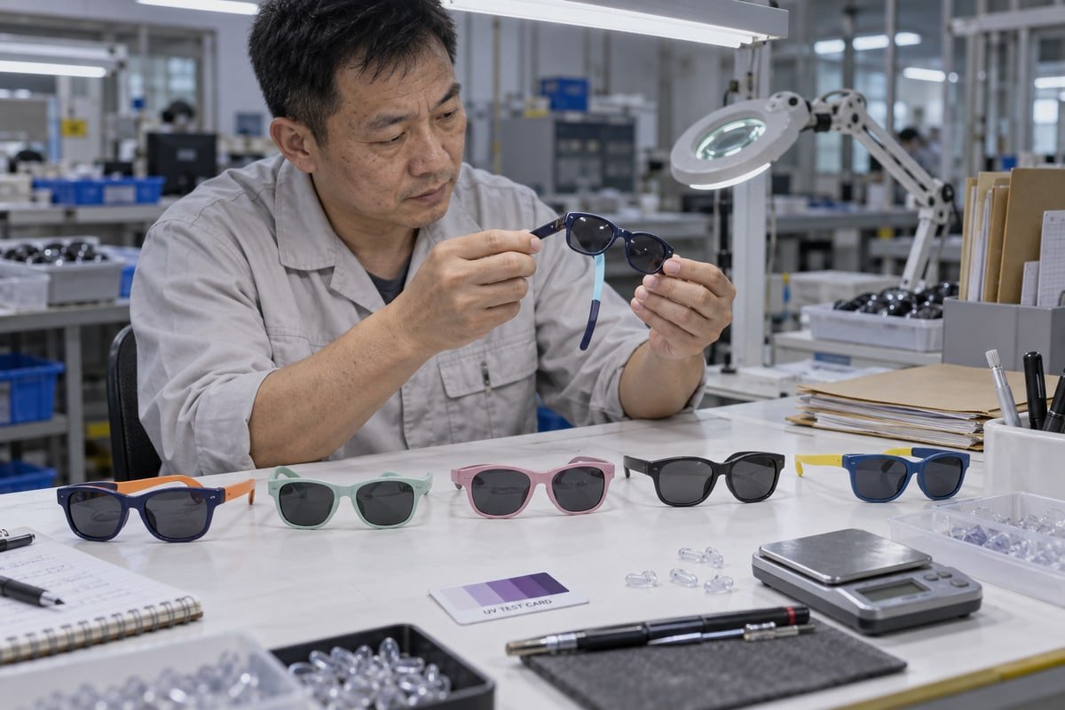 Overlooked quality details to inspect when checking TR90 kids' sunglasses durability (ID#1)