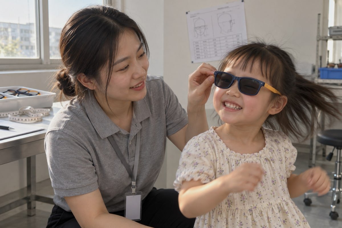 Comfortable Kids Sunglasses Fit Accurate size chart and bendable temples ensure comfortable TR90 kids sunglasses fit (ID#2)