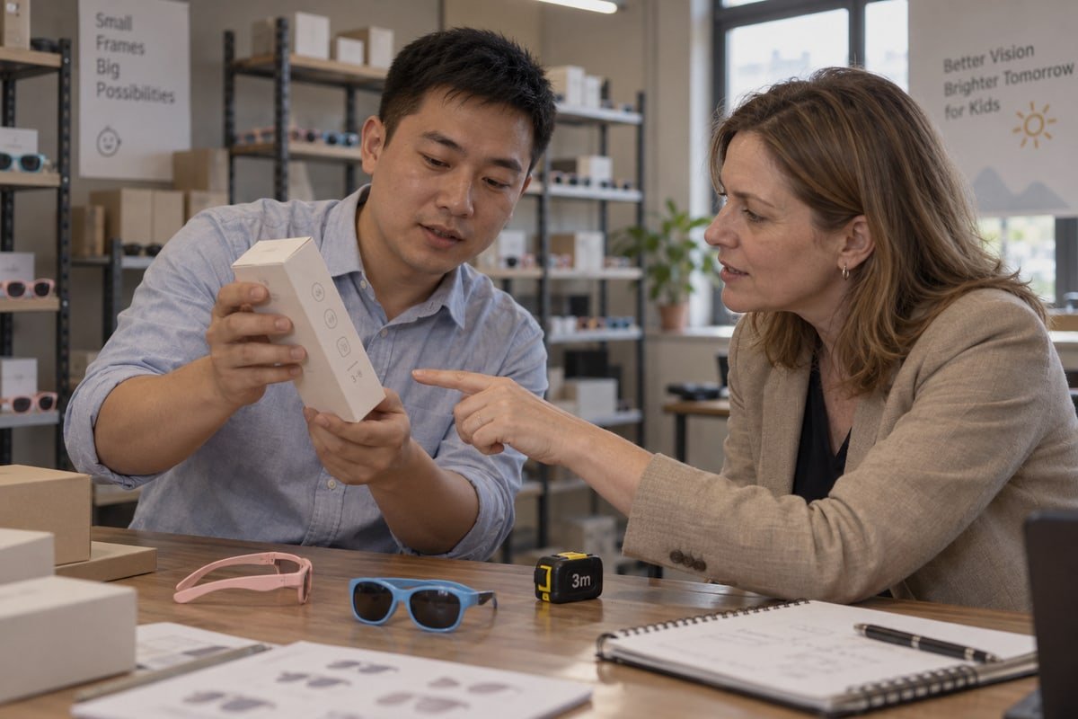 Trust-Building Packaging Features Trustworthy packaging design with compliance badges, age band, product window, and recyclable symbols (ID#5)
