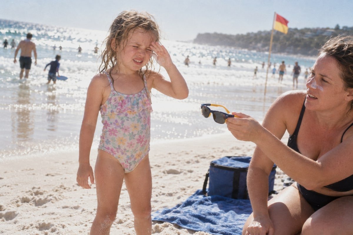 Comparison showing children's eyes are more vulnerable to UV exposure than adults (ID#3)