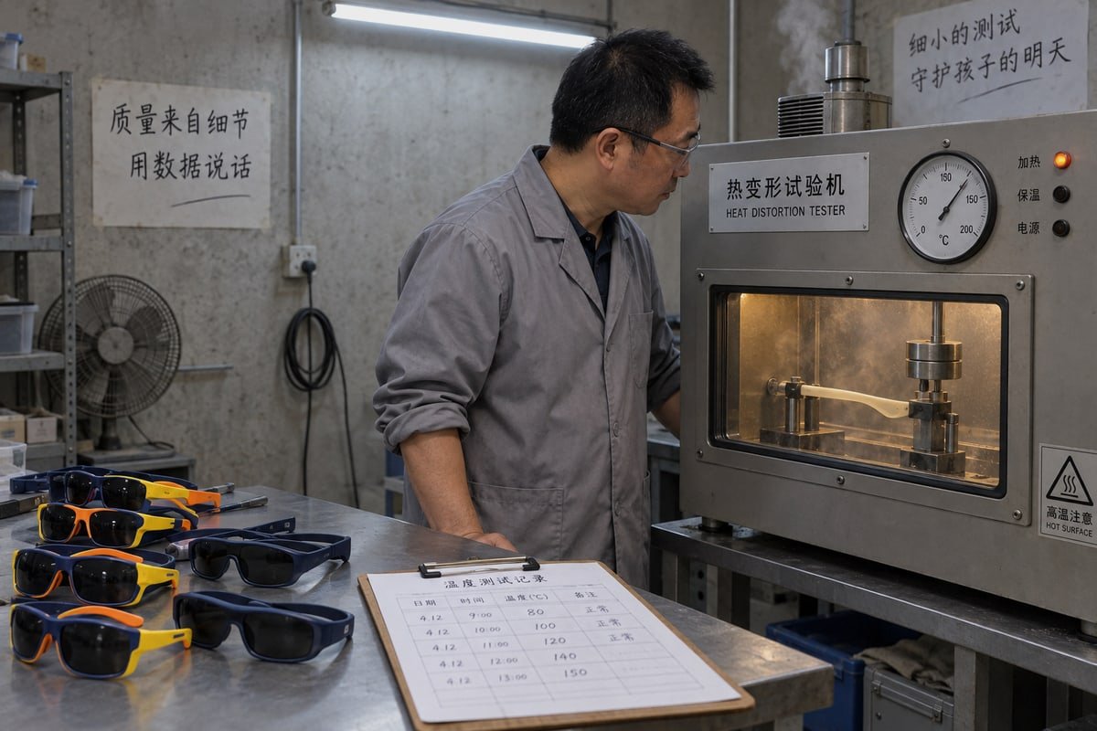 Safe temperature range TR90 frames withstand before warping or melting occurs (ID#3)