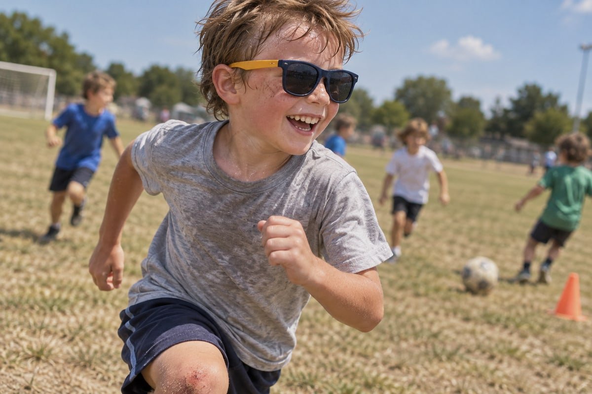 TR90 Chemical Resistance TR90 thermoplastic material blocking sweat, sunscreen oils, and skin acids during activity (ID#2)