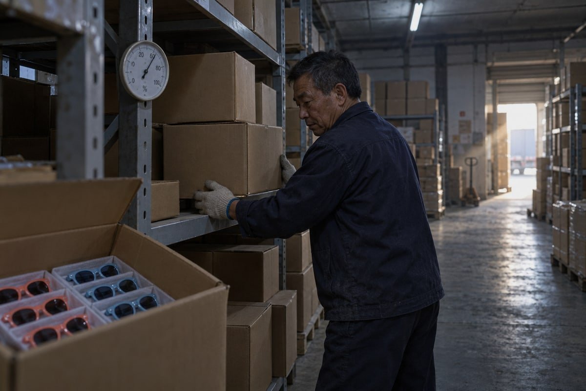 Preventing Sunglasses Discoloration Proper storage conditions to prevent kids sunglasses inventory from discoloring over time (ID#3)
