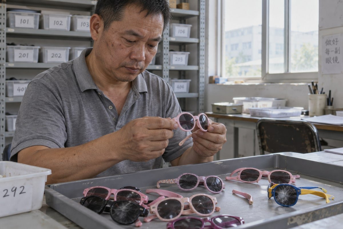 Normal Wear and Tear Normal wear and tear excludes scratches, scuffs, fading, and loosened kids sunglasses temples (ID#3)