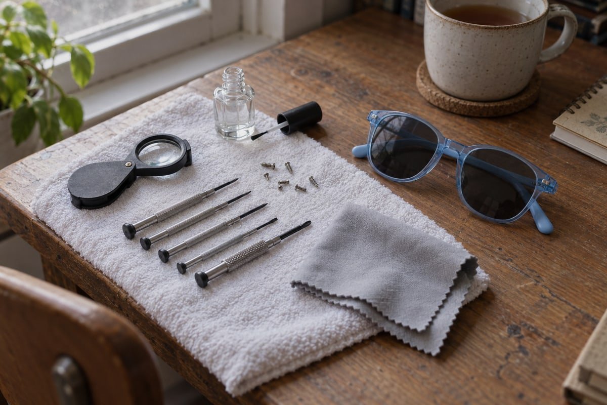 Micro screwdriver set and tools needed to tighten loose screws on kids TR90 sunglasses (ID#2)