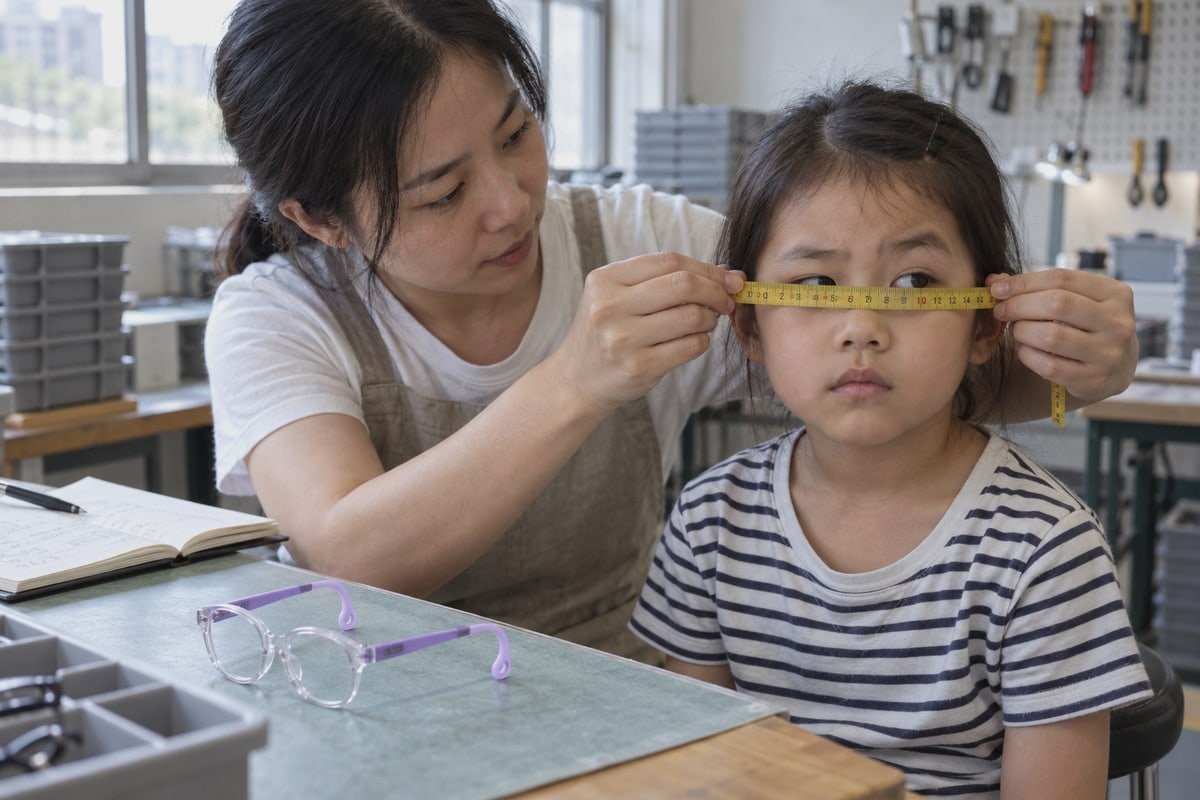 Measuring Kids Frame Size How to measure a child's face for optical frame sizing accurately (ID#2)