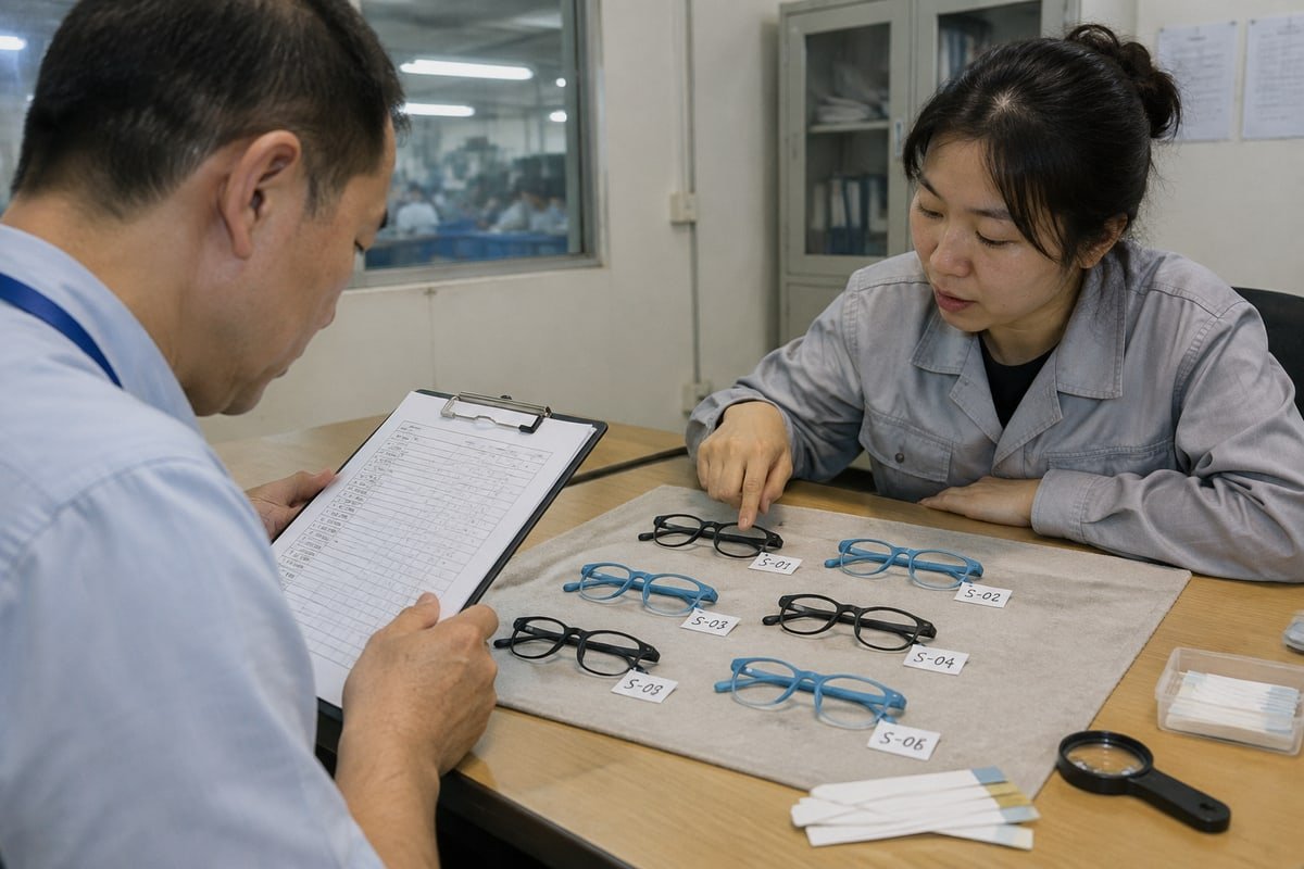 التحقق من امتثال المورد Third-party test report verifying TR90 supplier frames pass safety standard clauses (ID#3)