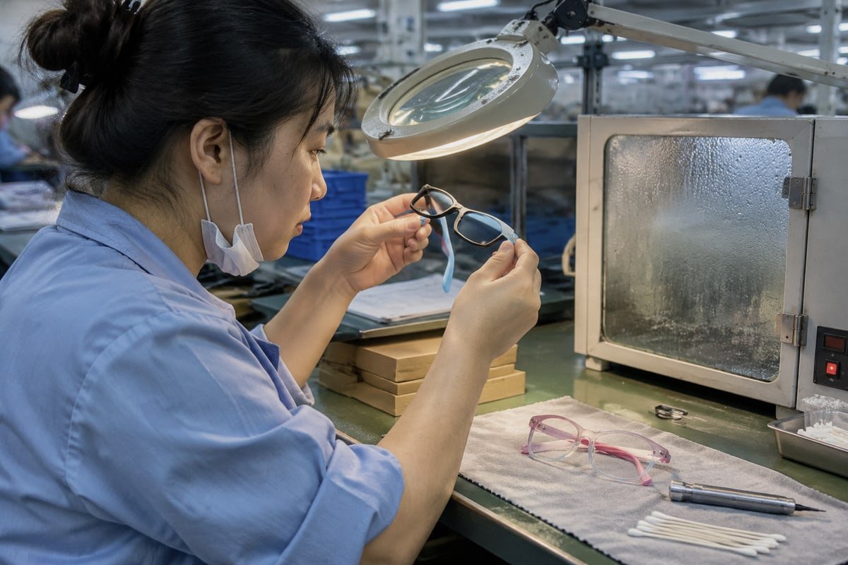 TPEE temple material improving fatigue resistance and flexibility compared to standard rigid plastics (ID#4)