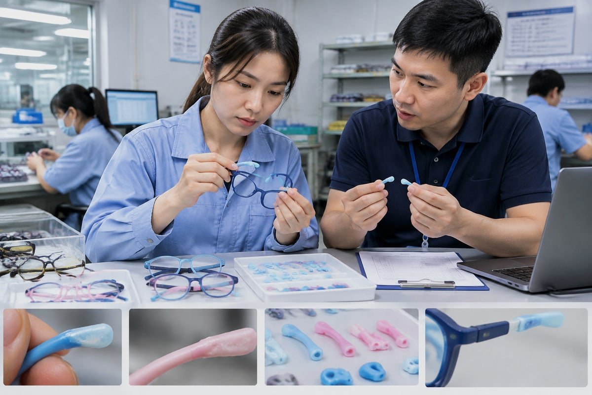 Silicone reversion caused by sweat, UV light, and heat degrades children's glasses over time (ID#3)