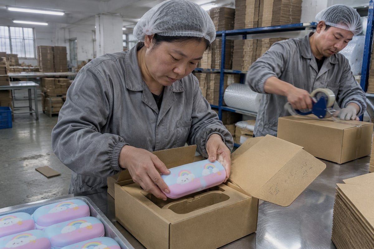 Preventing kids eyewear accessories from deforming during shipping and stacking (ID#1)