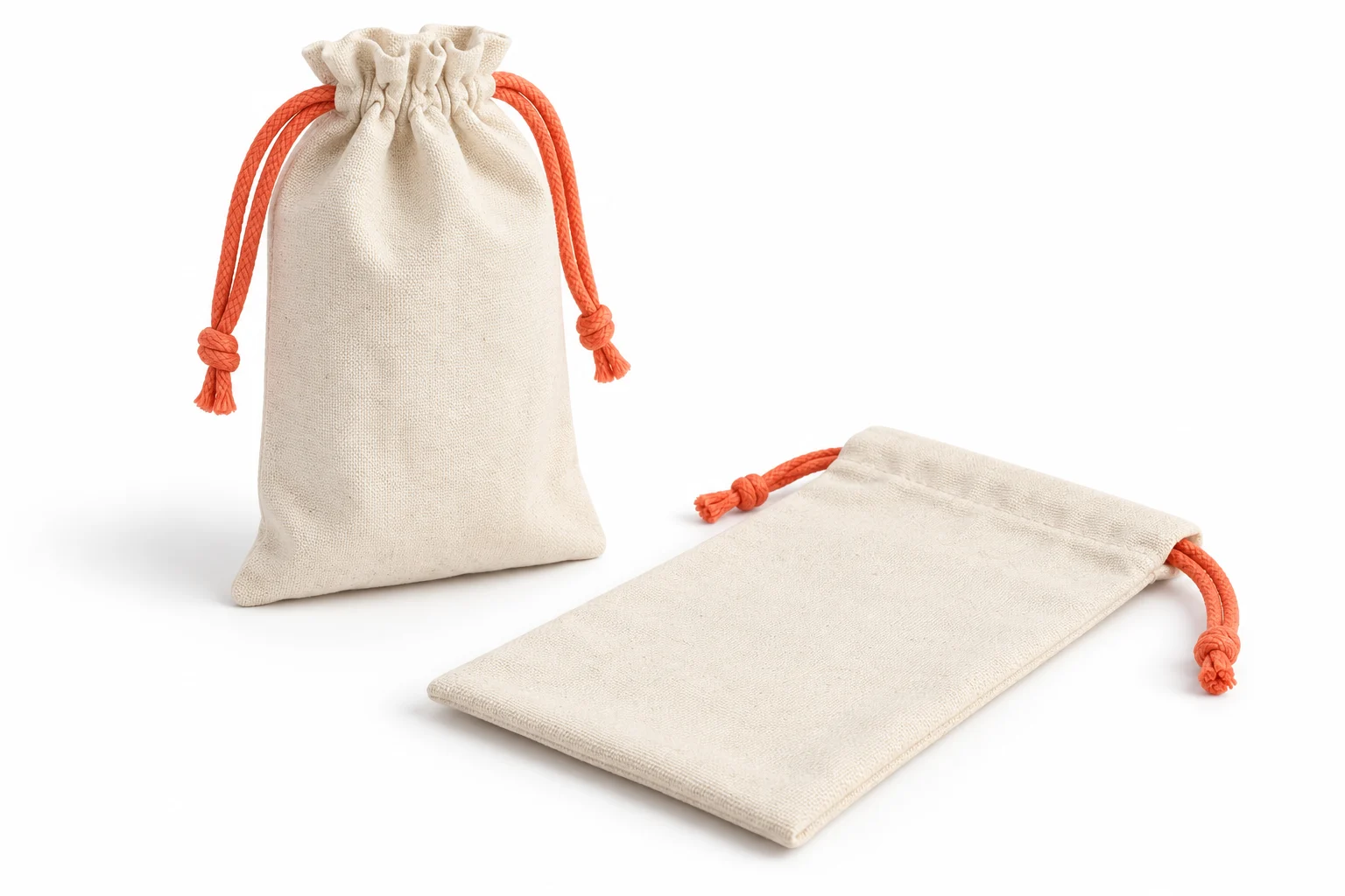 Cotton drawstring pouch — customization illustration